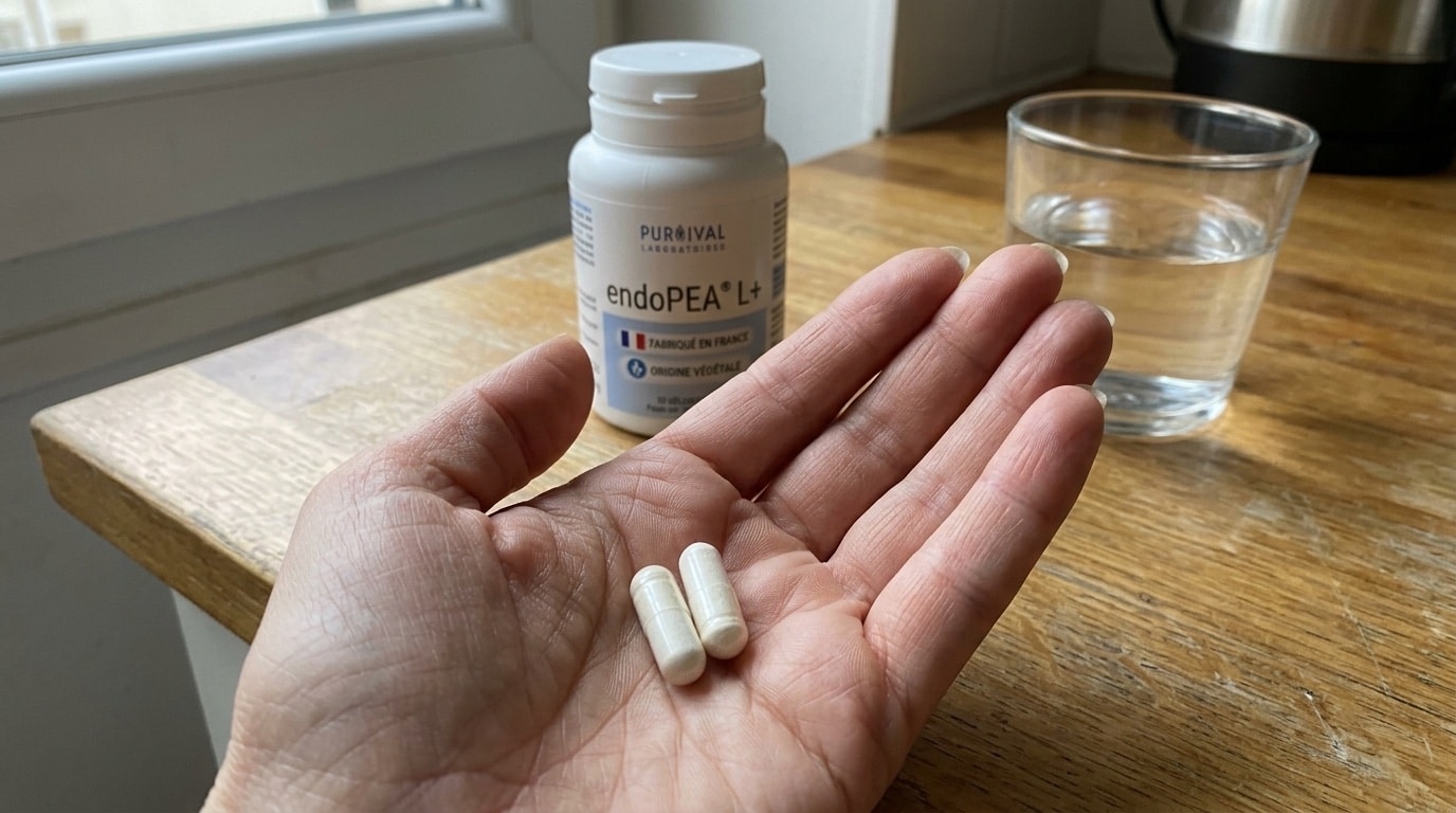 EndoPEA L+ posologie : 2 gélules dans la paume, prises avec un verre d'eau le matin