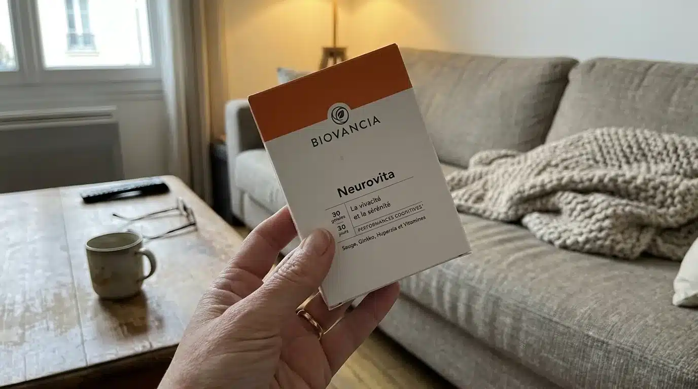 Photo UGC de Neurovita tenue par Claire dans son salon, test après 30 jours
