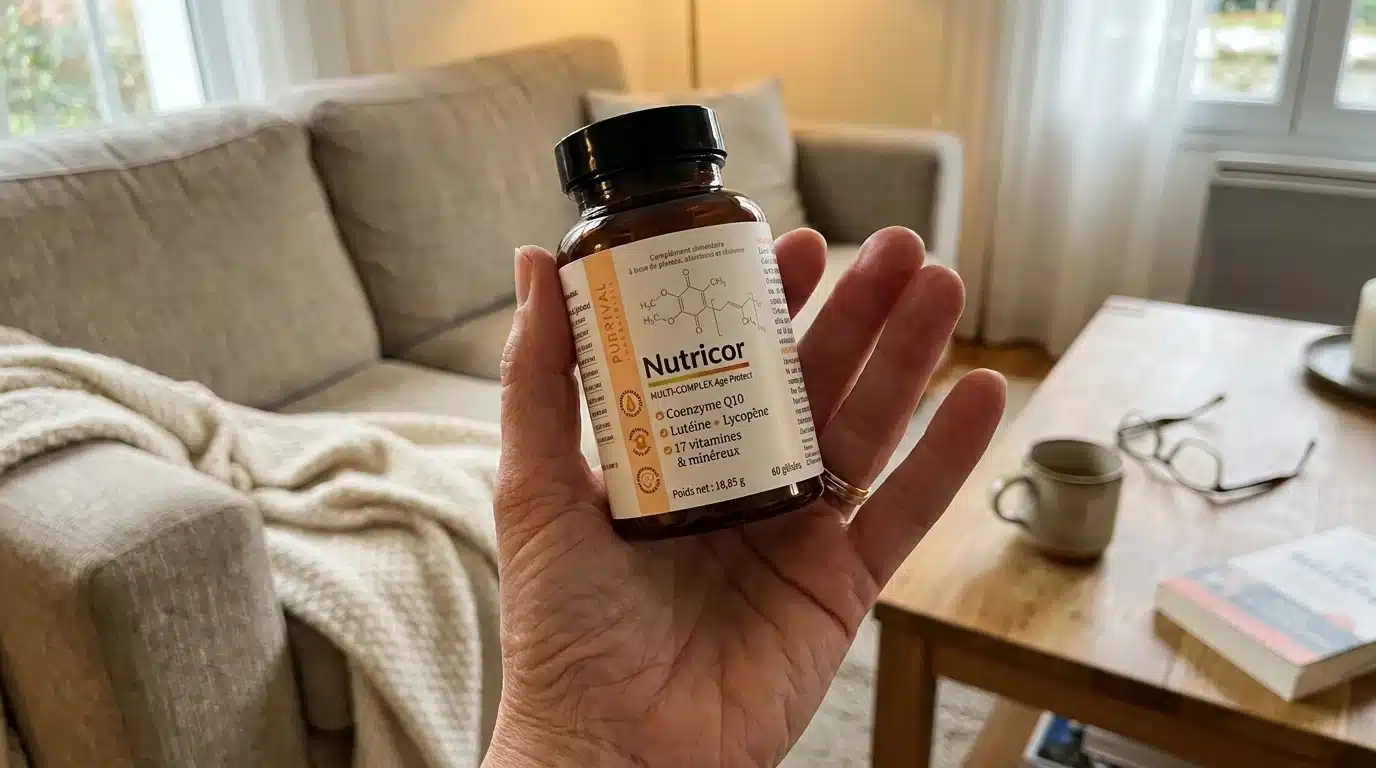 Photo UGC de Nutricor Purvival tenue par Claire dans son salon, test après 60 jours